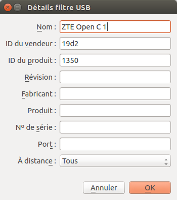 Filtre Virtualbox ZTE Open C 1