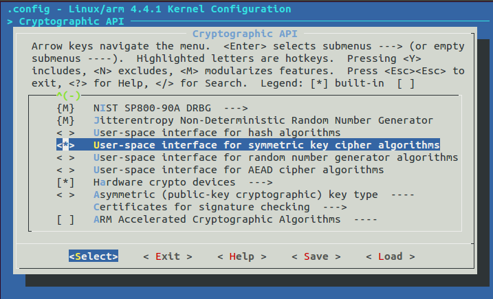 Option kernel chiffrement matériel A20